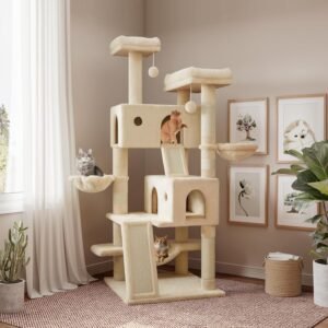 what are cat trees made of