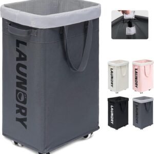 collapsible laundry basket with wheels