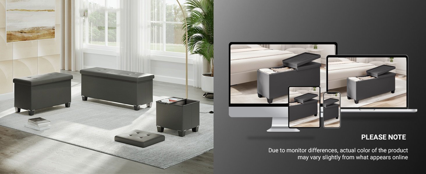 folding storage ottoman