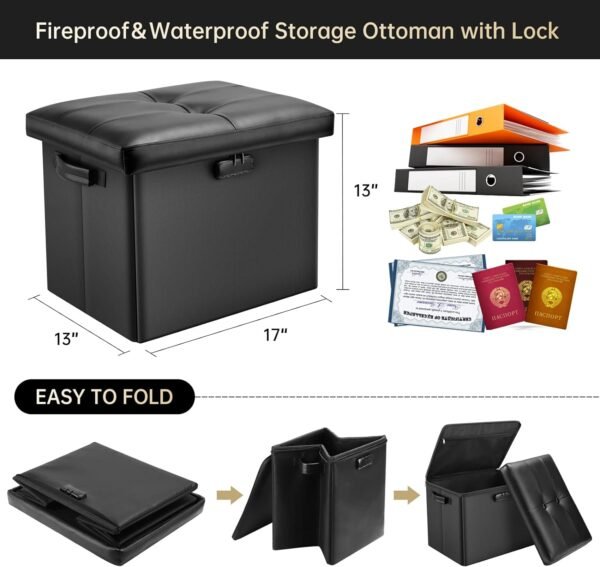 lockable ottoman