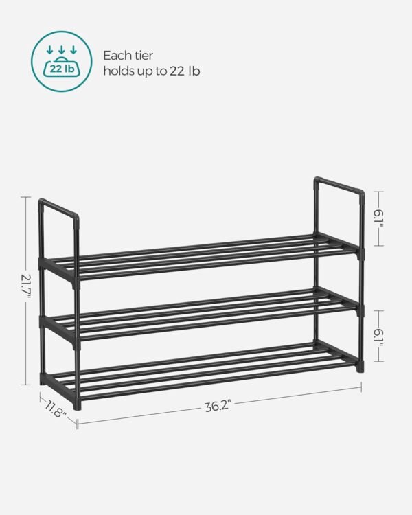 3 tiered shoe rack