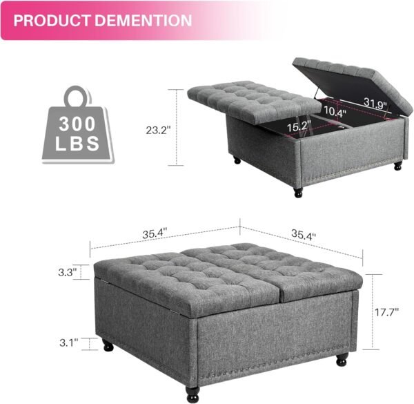 large storage ottoman bench