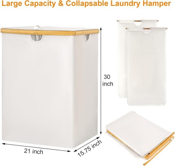 double laundry hamper with lid