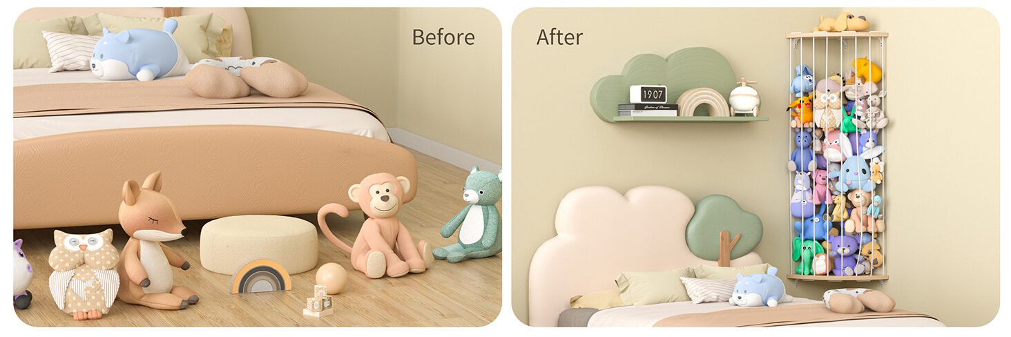 vertical stuffed animal storage